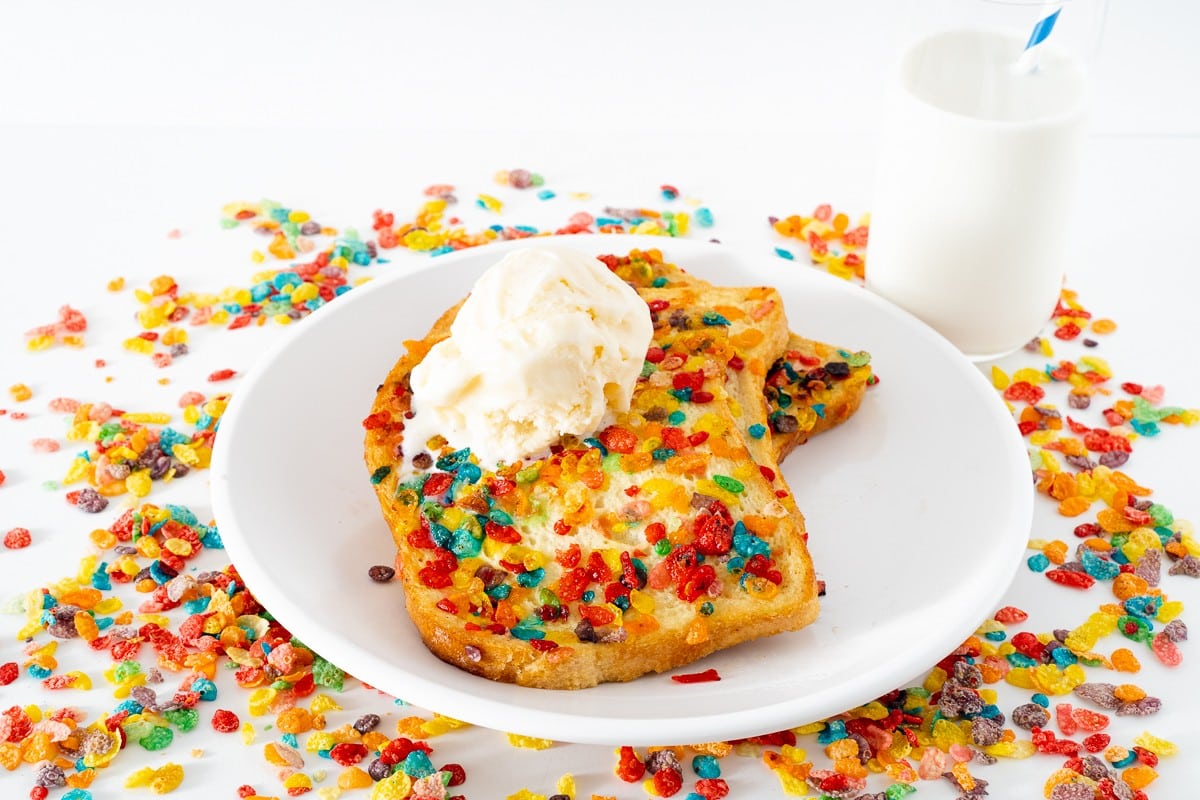 Fruity pebble french toast