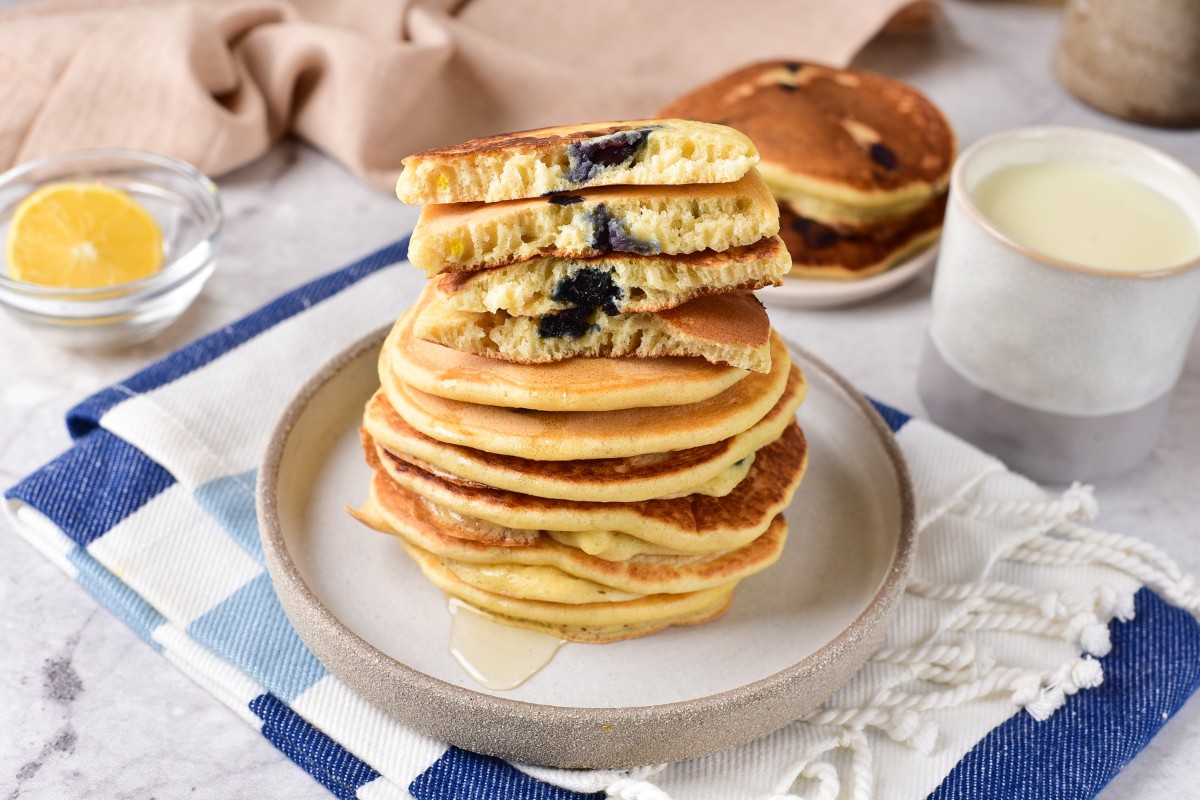 Lemon blueberry pancakes