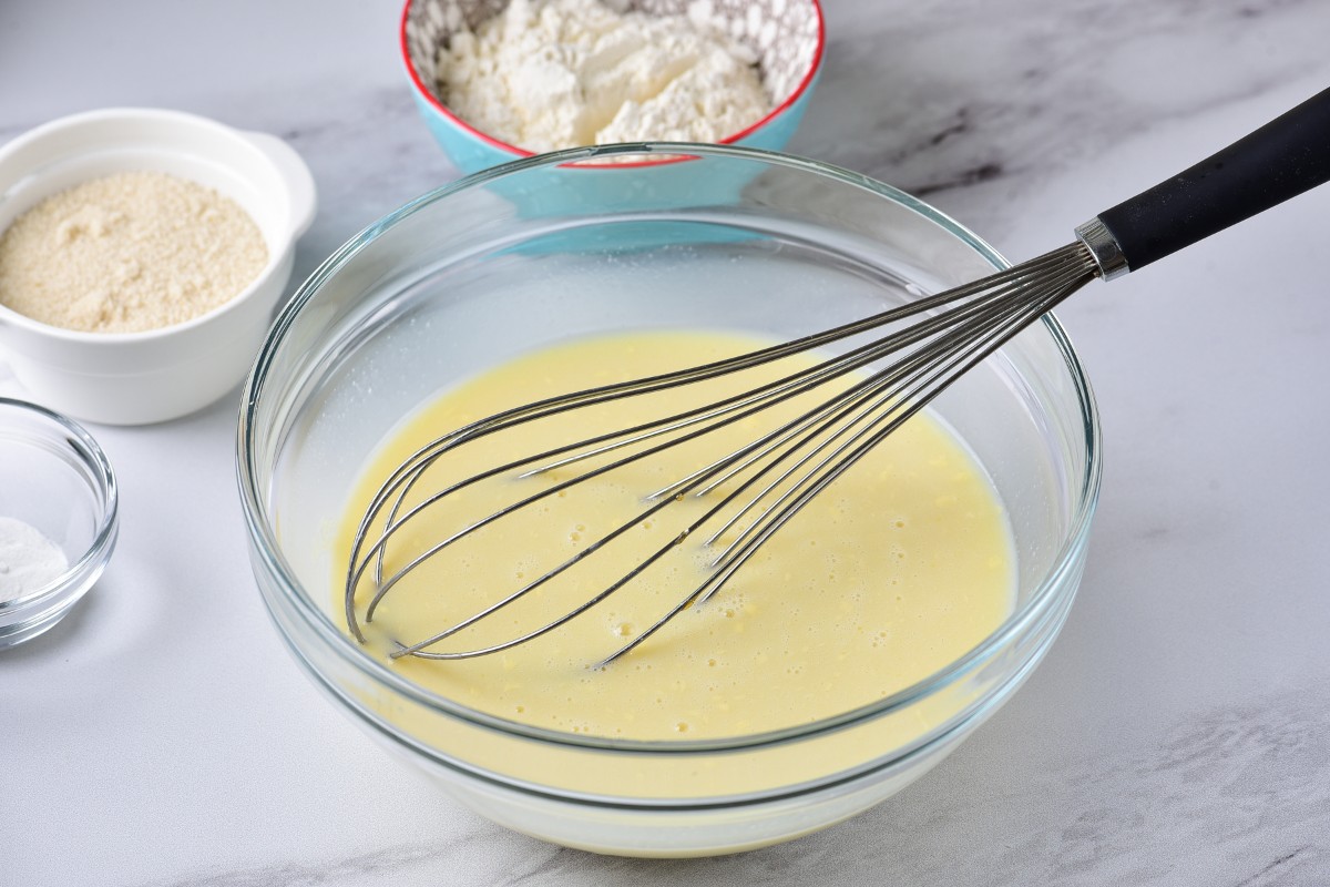 Liquid ingredients in a bowl