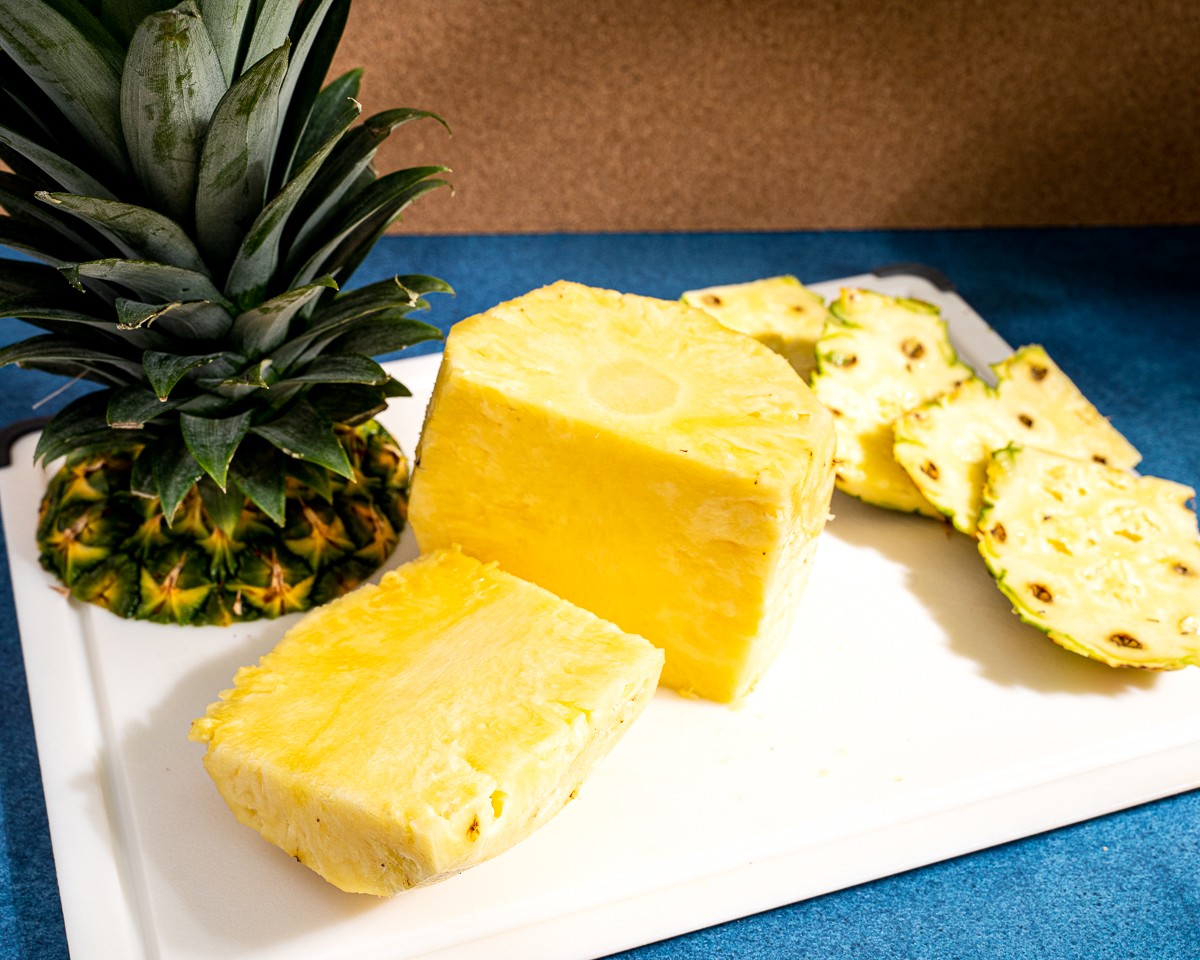 Sliced pineapple