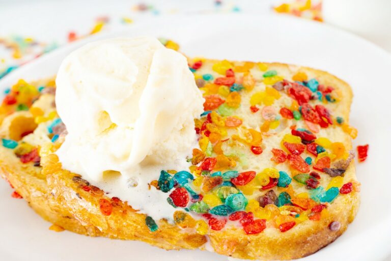 Fruity Pebble French Toast Golden Truffle