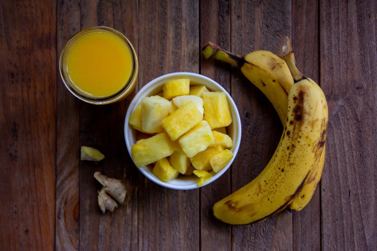 Banana on a table