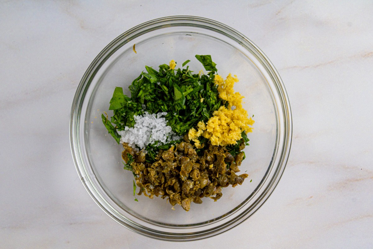 Mixing ingredients in a bowl