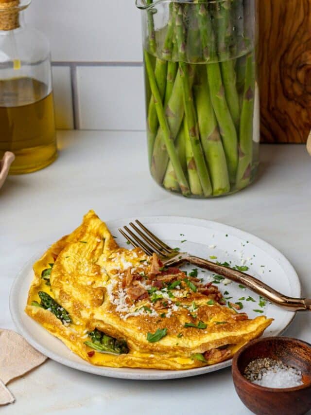 How to Make Asparagus Omelette Golden Truffle