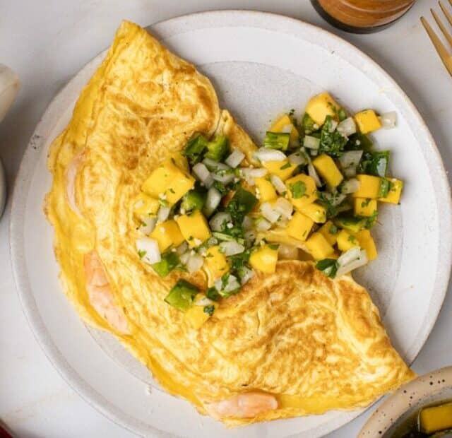 Shrimp omelette