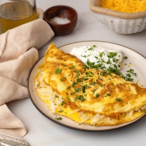 Hash brown omelette