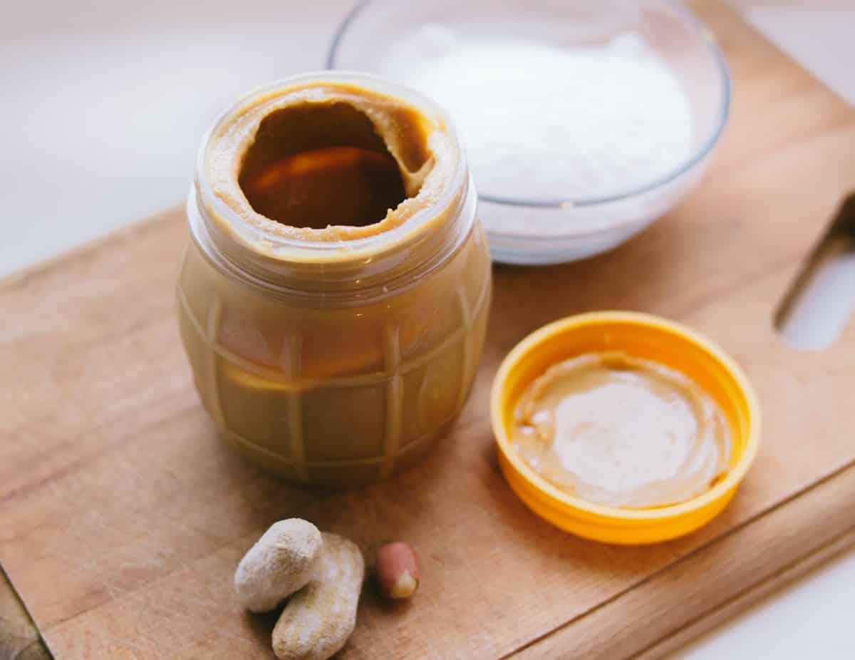 Nut butter in a jar