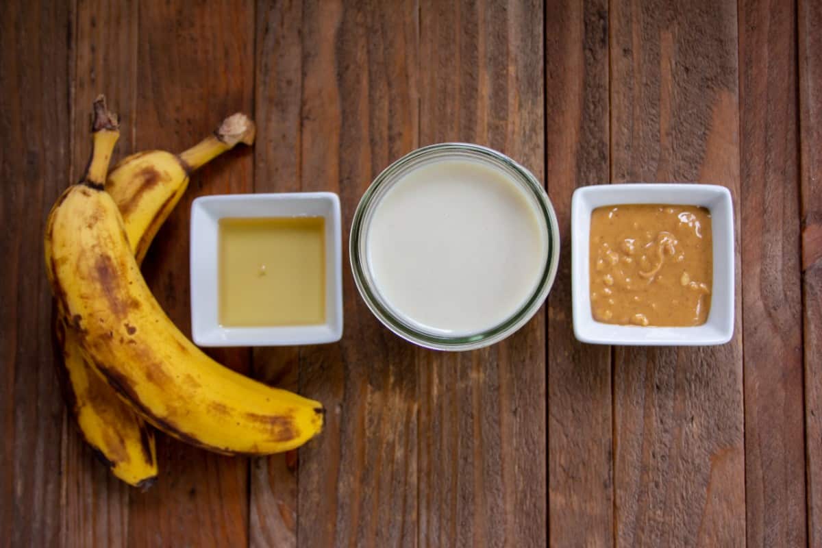 Smoothie ingredients on a table