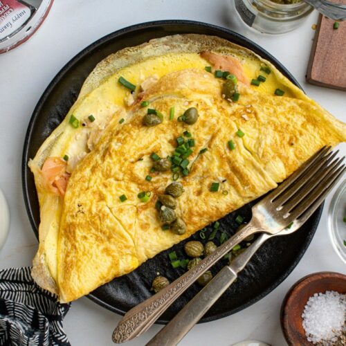 Salmon omelette