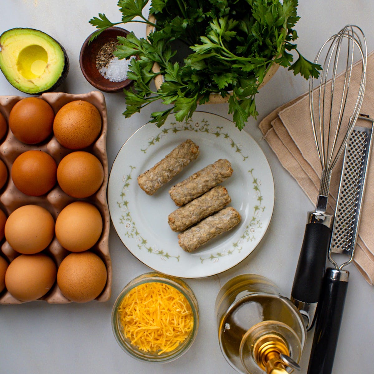 Ingredients on a table