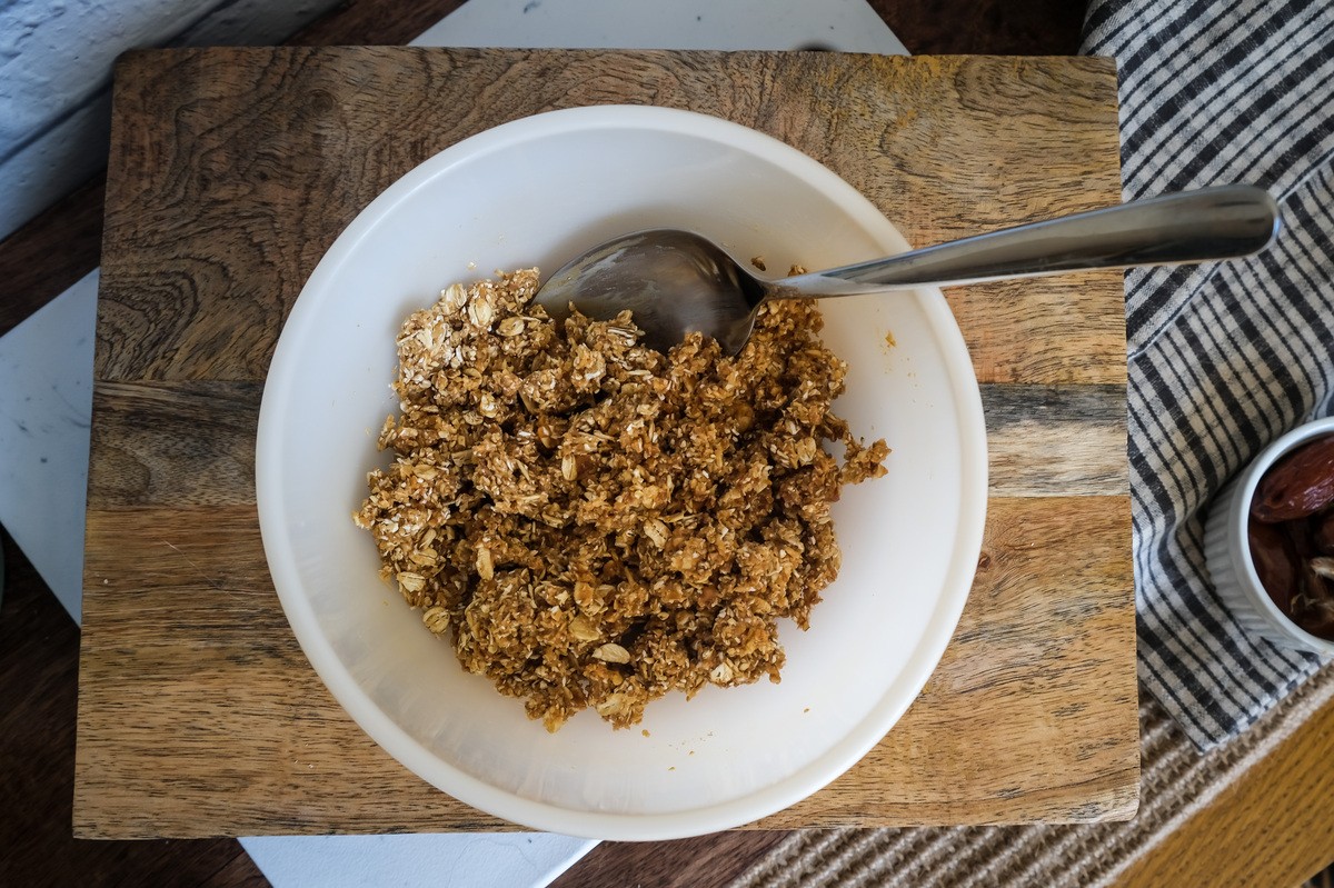 Mixing ingredients in a bowl