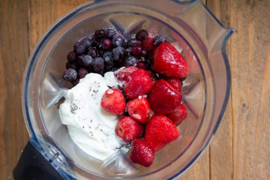 Blueberry Strawberry Smoothie Golden Truffle