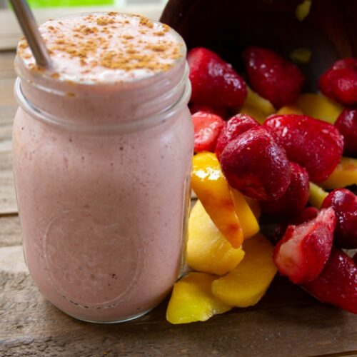 Strawberry peach smoothie