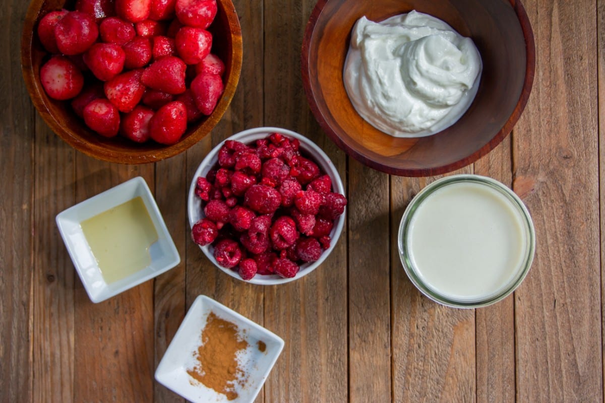 Ingredients on a table