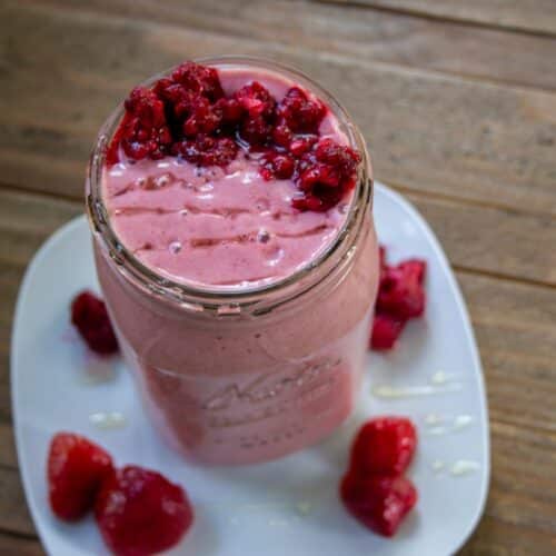 Strawberry raspberry smoothie