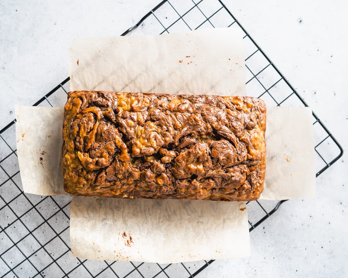 Nutella Banana Bread | Golden Truffle