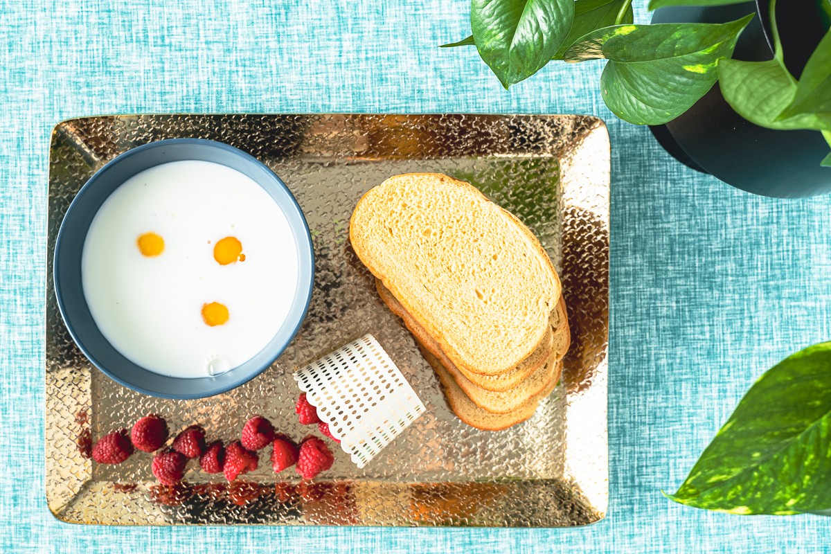 Ingredients on a tray