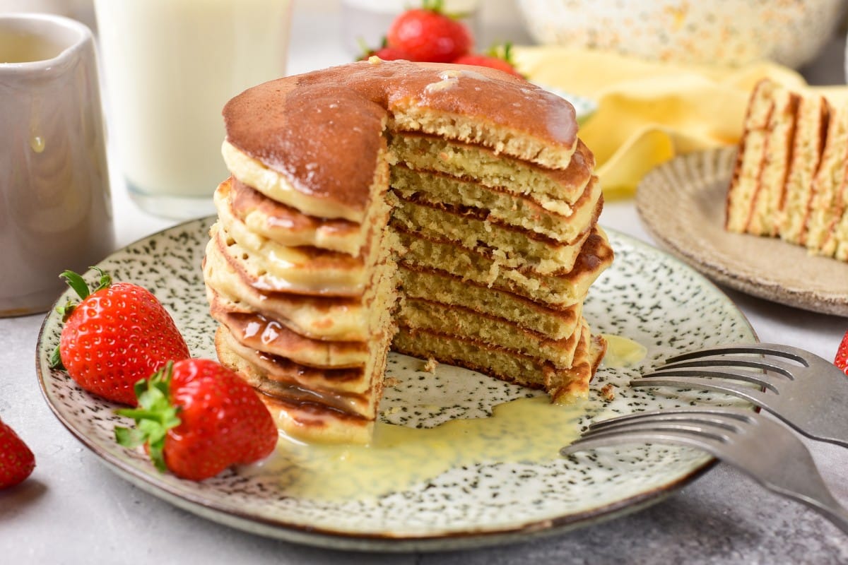 Tres leches pancakes