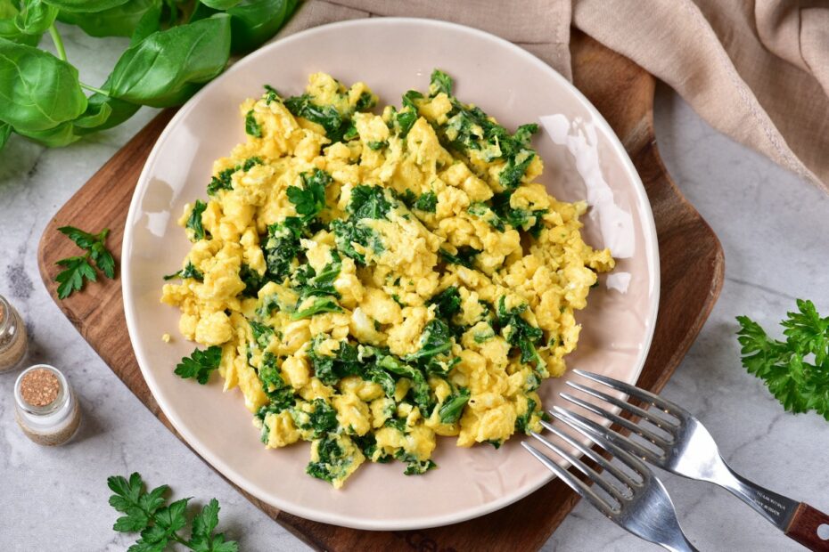 Kale Scrambled Eggs Golden Truffle