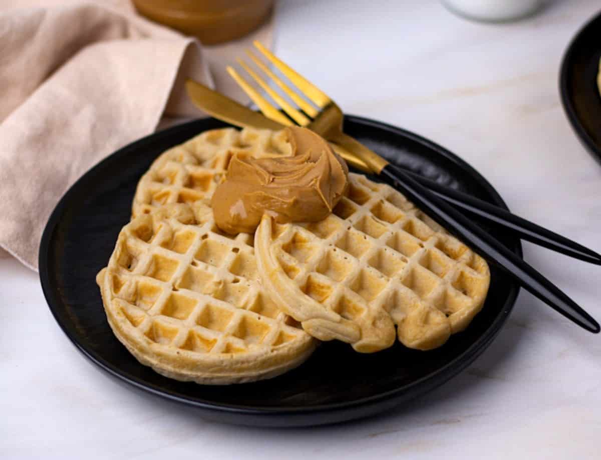 Peanut butter waffles