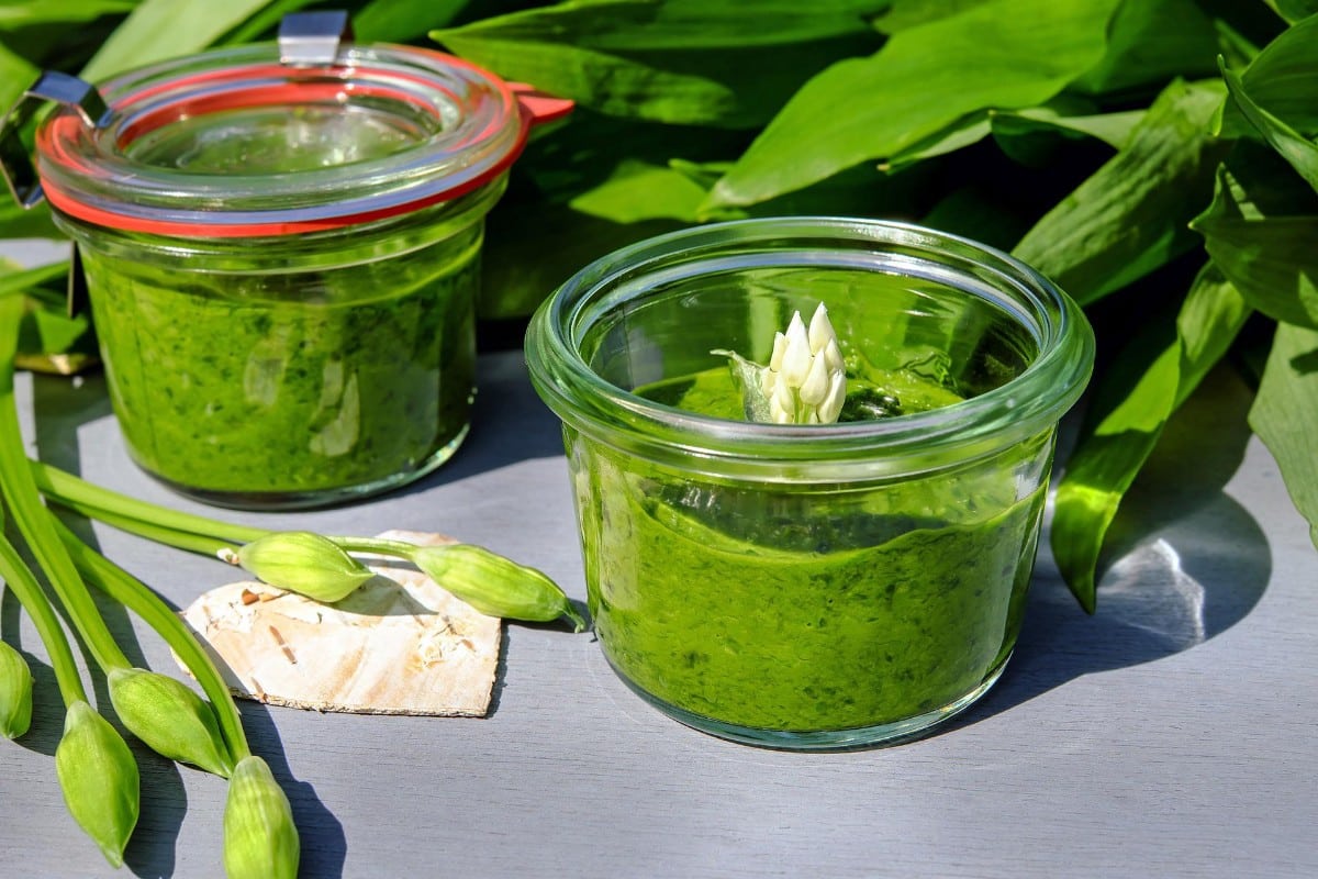 Pesto in a jar