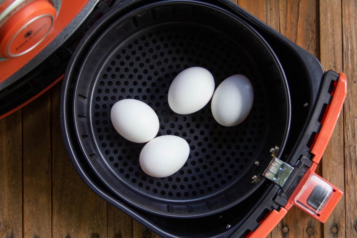 Eggs in an air fryer