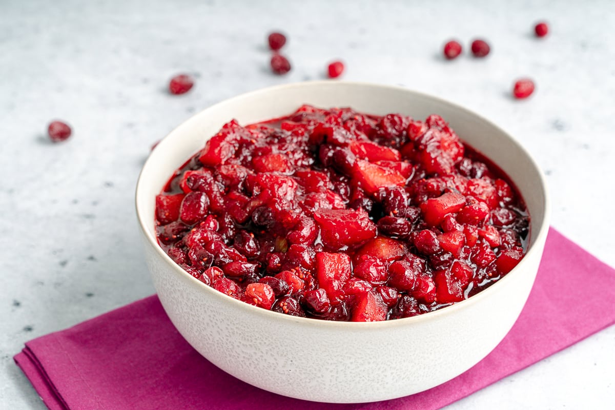 Cranberry apple compote