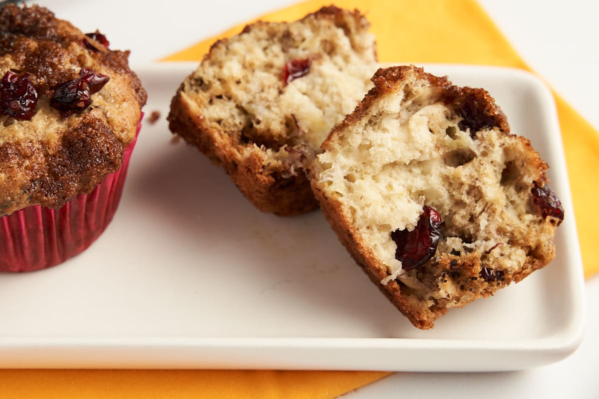 Cranberry banana muffins