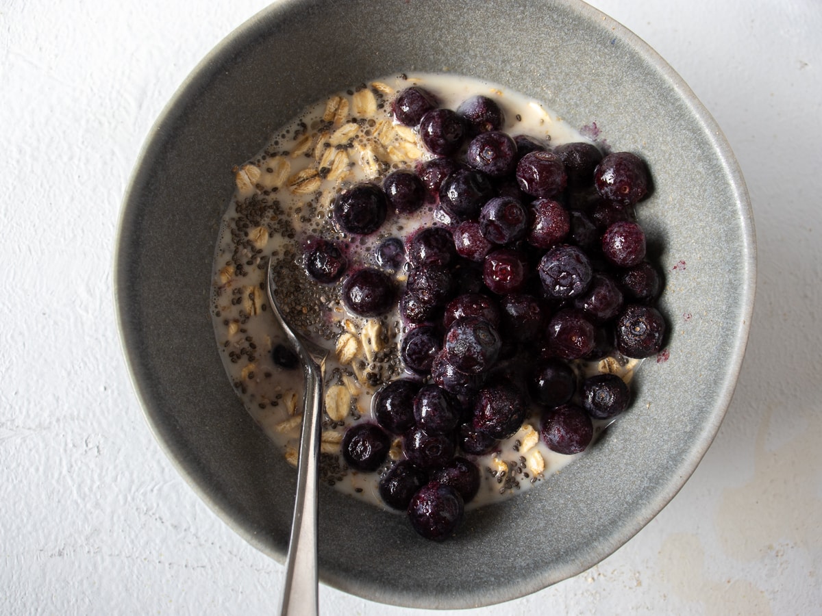 Adding frozen fruits