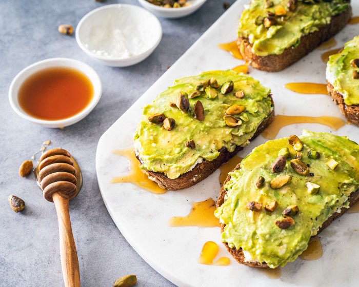 Avocado toast with honey