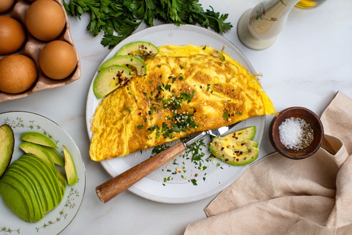 Avocado omelette