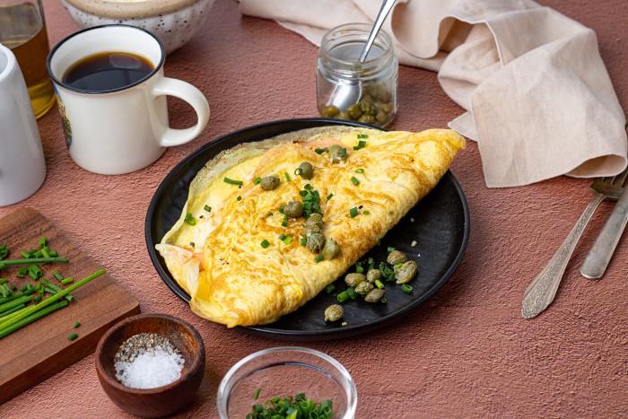 Salmon omelette