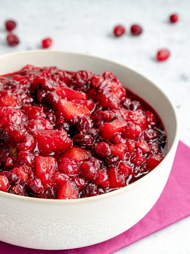 Cranberry apple compote