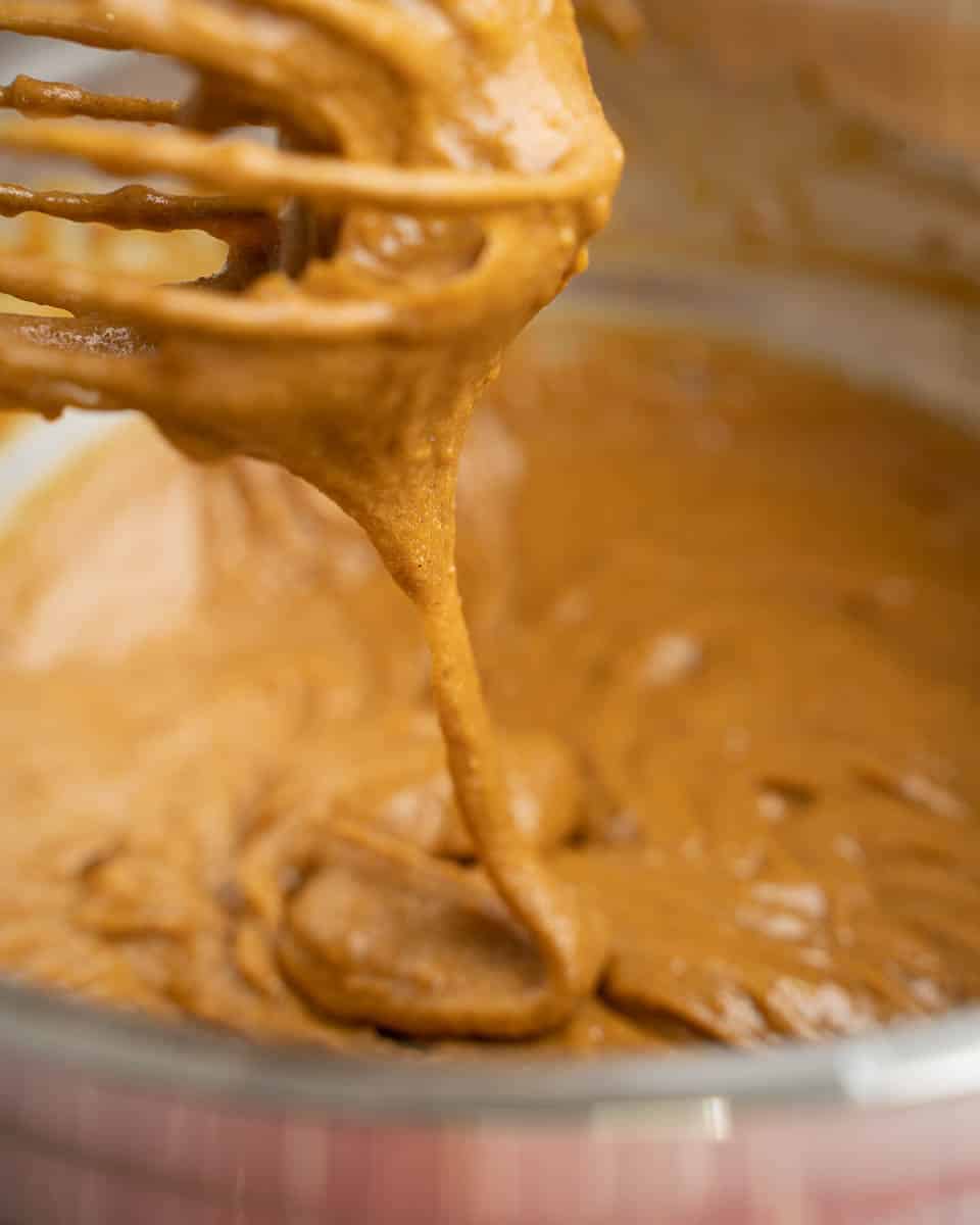 Preparing the batter