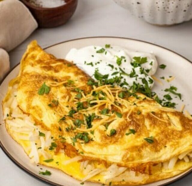 Hash brown omelette