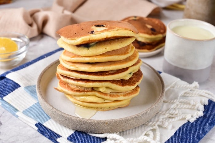 Lemon blueberry pancakes