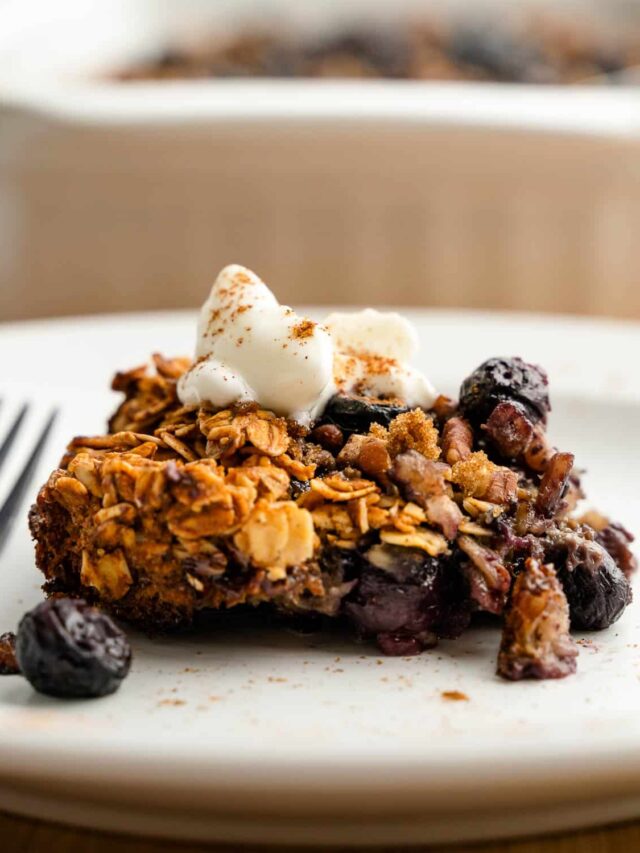 How To Make Blueberry Baked Oats WITHOUT Bananas Golden Truffle