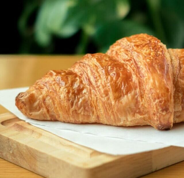 croissant on a chopping board