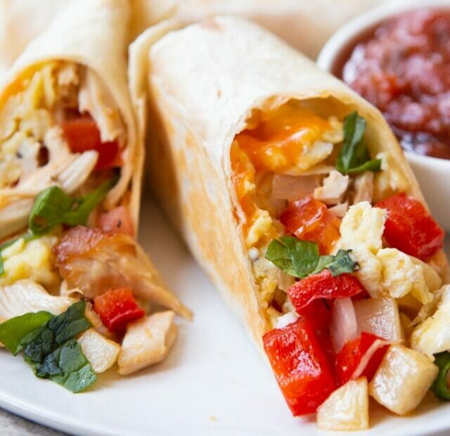 chicken breakfast burrito