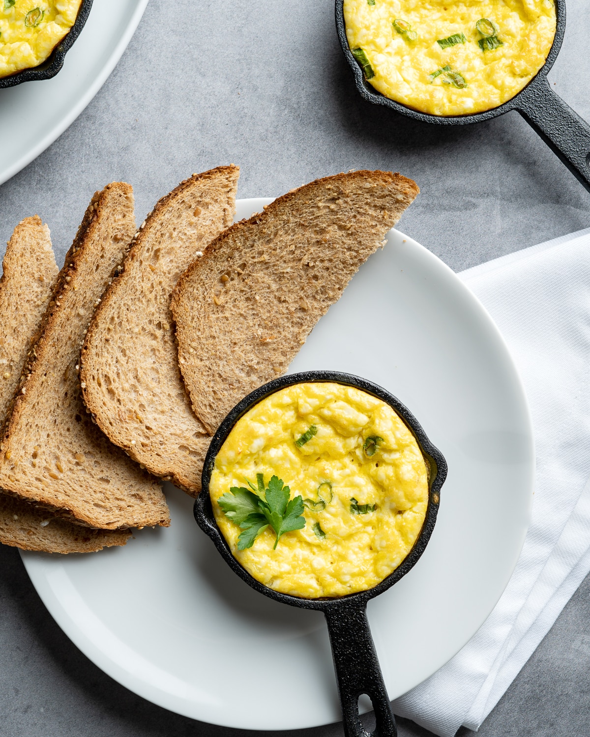 crab frittata served on plate