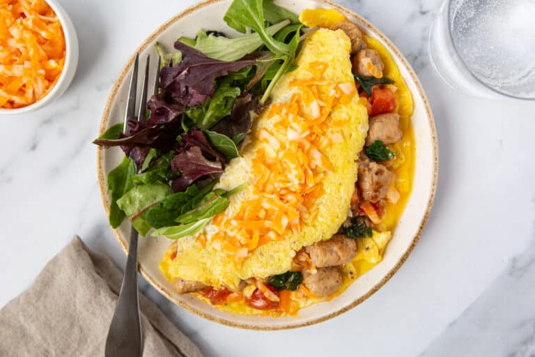 Sausage & Cheese Omelette Golden Truffle