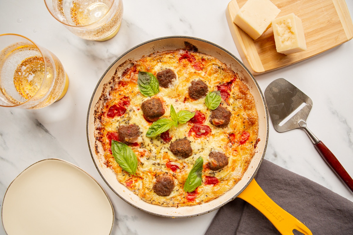 Spaghetti & Meatball Frittata (Great for Leftovers!) Golden Truffle