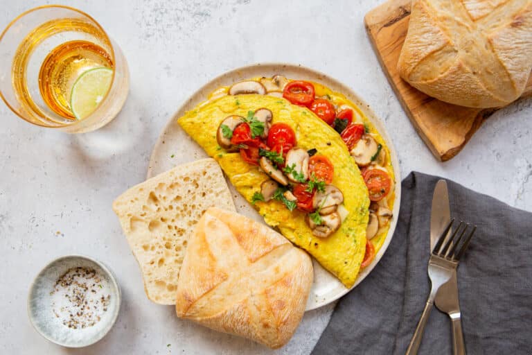 Mushroom Tomato Omelette Golden Truffle