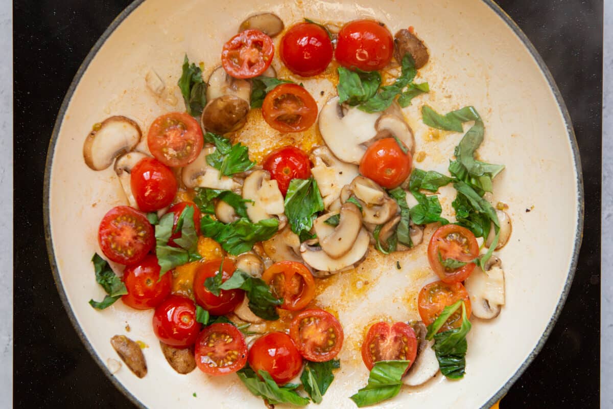 sautéed vegetables on skillet