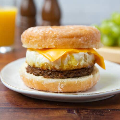 donut breakfast sandwich