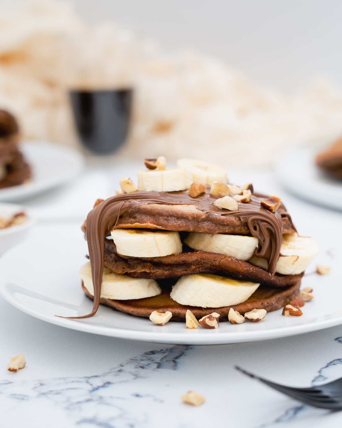 banana nutella pancakes