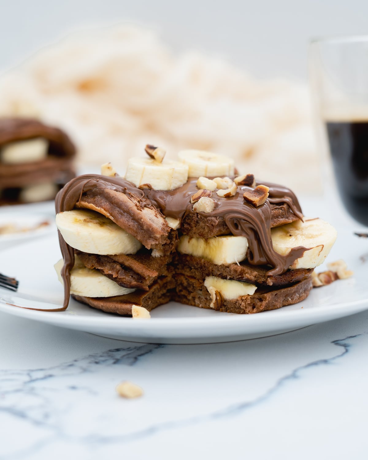 Banana Nutella Pancakes Golden Truffle