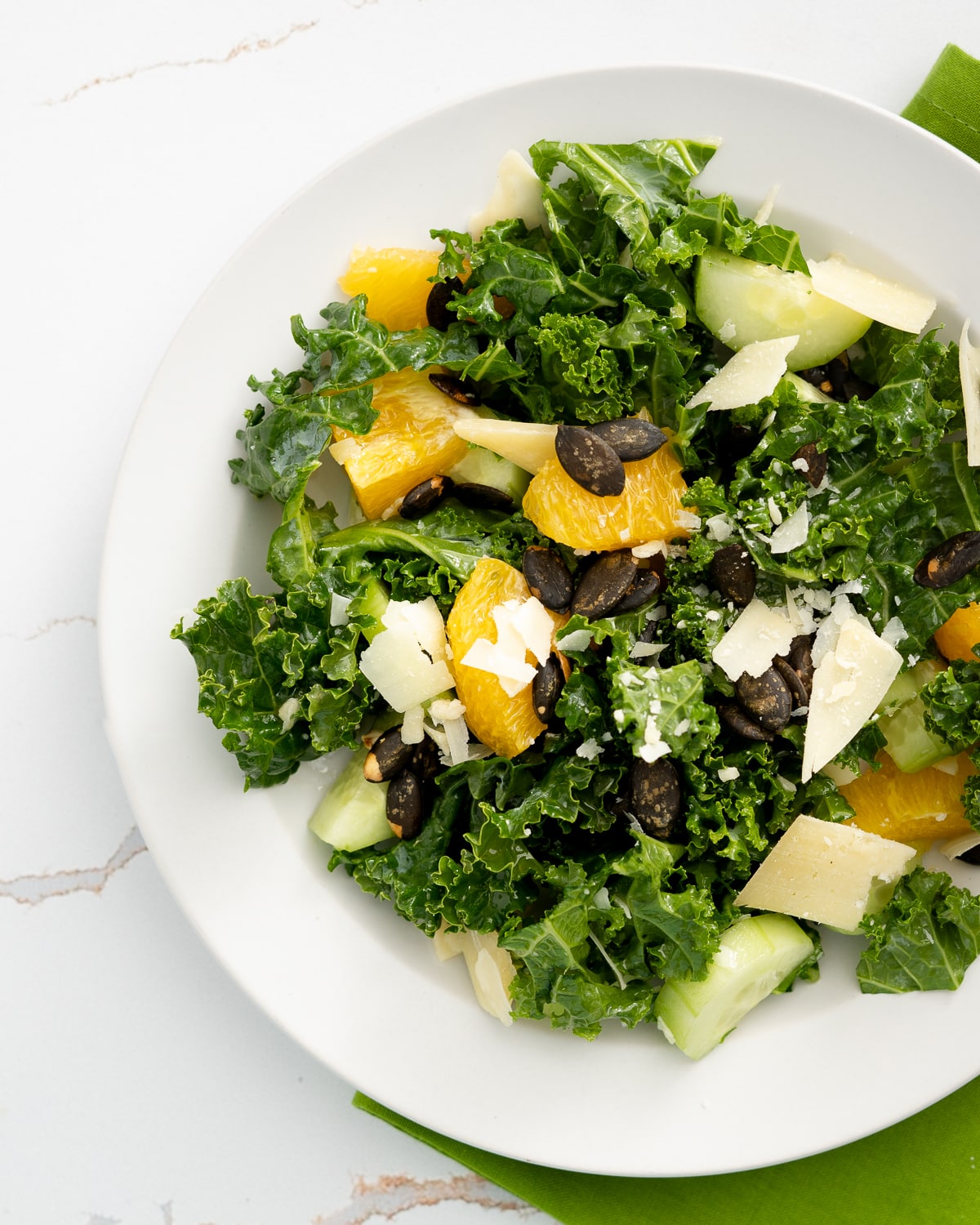 Kale Cucumber Salad Golden Truffle