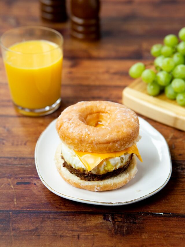 How To Make a Donut Breakfast Sandwich Golden Truffle