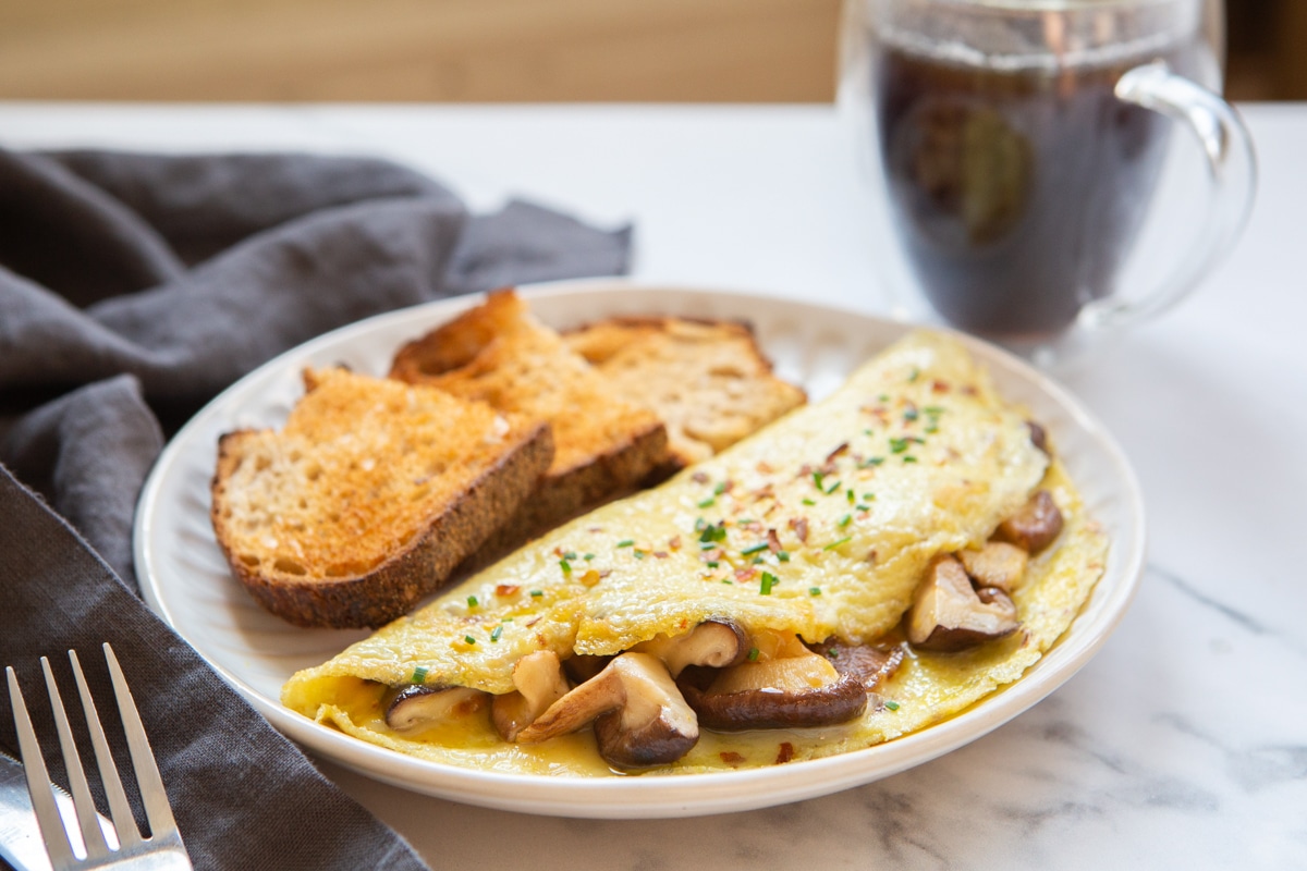 Shiitake Mushroom Omelette Golden Truffle